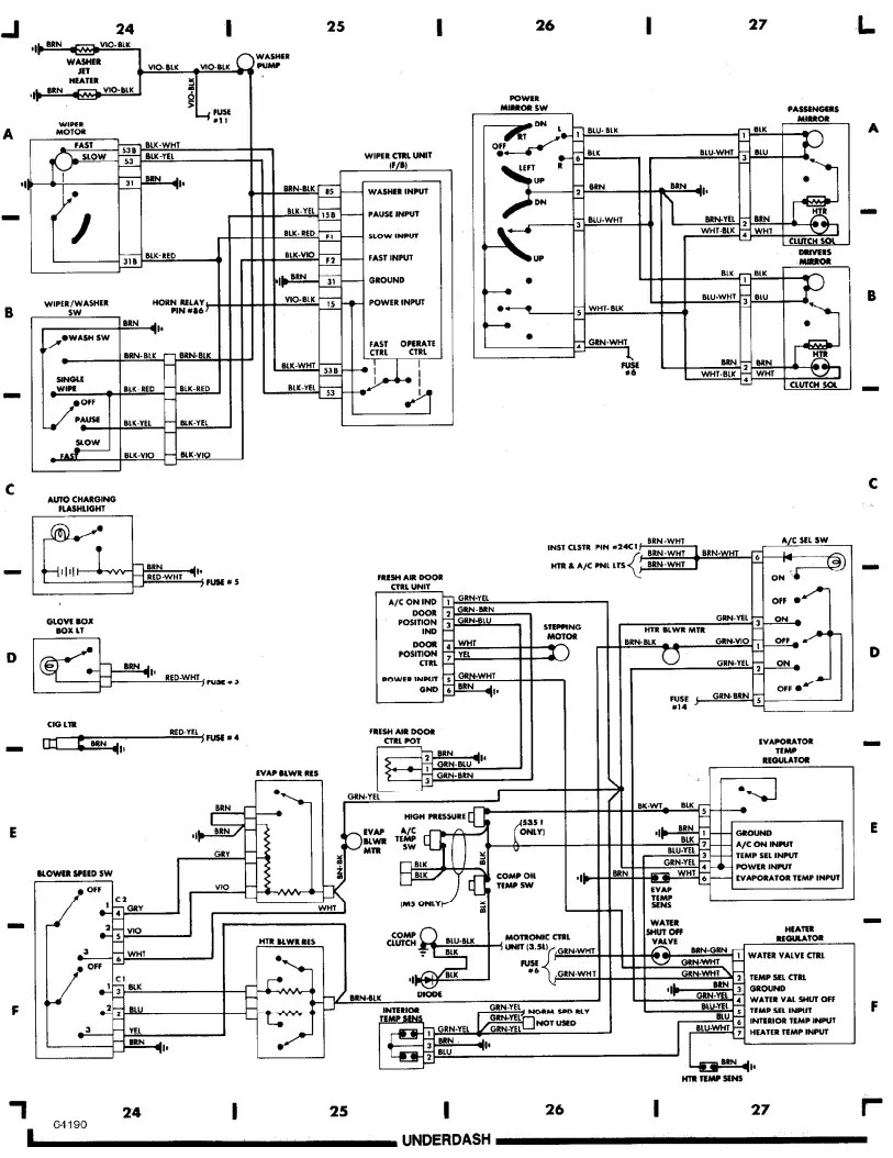 BMW 535 1987 Electrical Wiring Diagrams - fig6