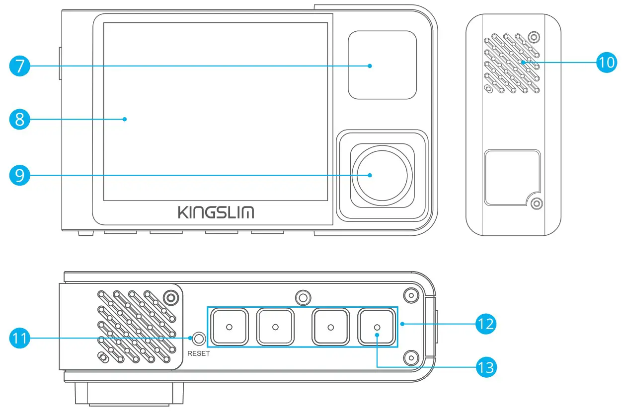 KINGSLIM D1 Pro Dash Cam - OVERVIEW2