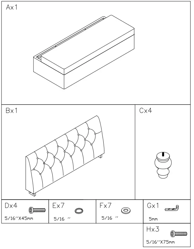 ASHLEY A3000185 Dining Room Gwendale Storage Bench - fig 1