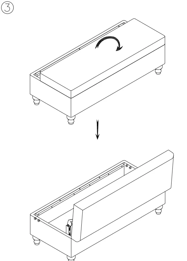 ASHLEY A3000185 Dining Room Gwendale Storage Bench - fig 3