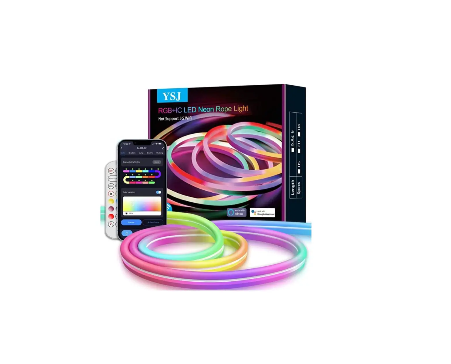 Ysj El-bsp-001 Neon Rgbic Rope Light User Manual Ysj El-bsp-001 Neon Rgbic Rope Light User Manual