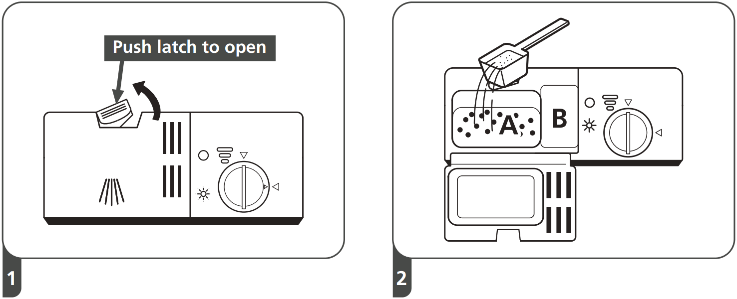 kleenmaid DW6020X Freestanding Dishwasher - Dertergent Dispenser