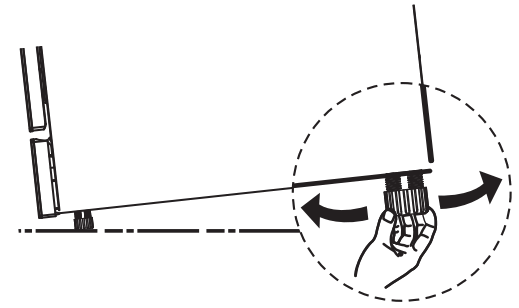 kleenmaid DW6020X Freestanding Dishwasher - Levelling the appliance