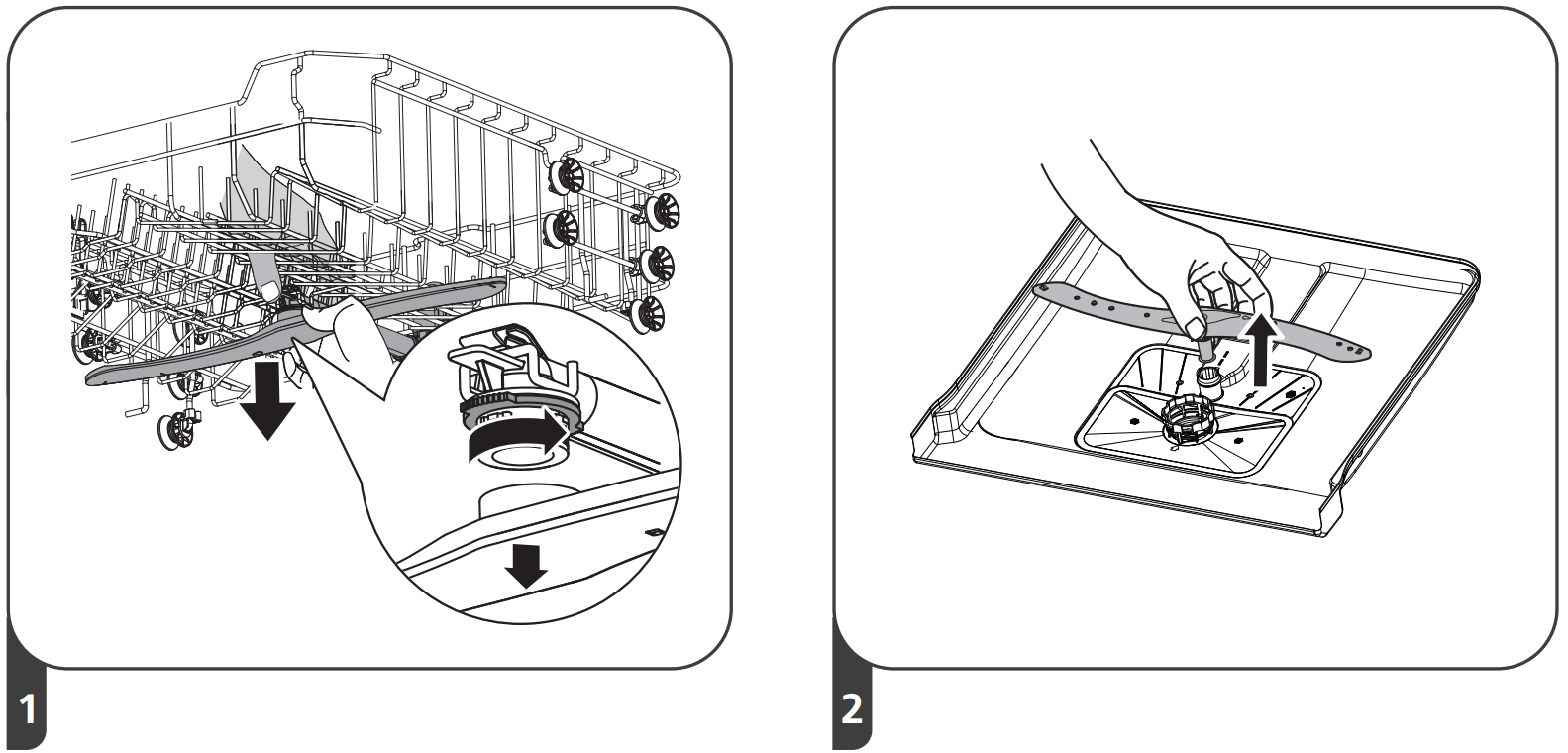 kleenmaid DW6020X Freestanding Dishwasher - Spray arms
