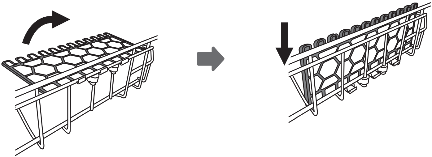 kleenmaid DW6020X Freestanding Dishwasher - cup shelves