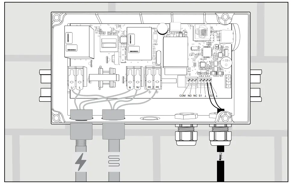 Temperature sensor wiring
