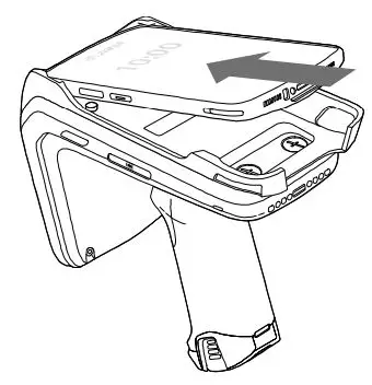 ZEBRA RFD40 RFID Standard Sled User Guide - Installing the Mobile Computer into the RFD40 Sled
