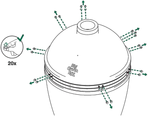 BGE Big Green Egg - Step 3