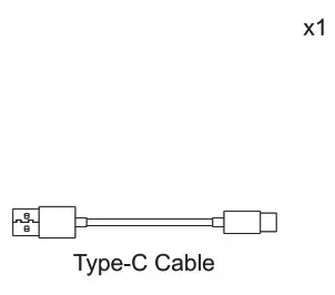 XPOWER XP-WDL3-WH 10W Wireless Fast Charger LED Desk Lamp- type c cable