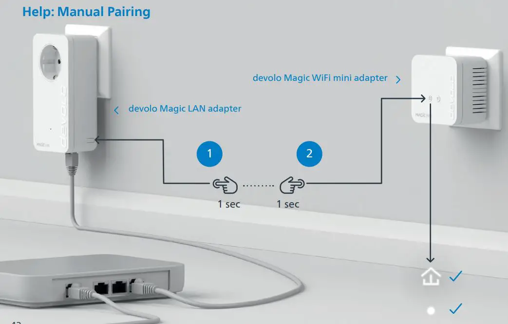 devolo Magic 1944580 WiFi Mini Addition Installation Guide - Help Manual Pairing