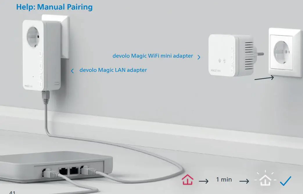 devolo Magic 1944580 WiFi Mini Addition Installation Guide - Help Manual Pairing