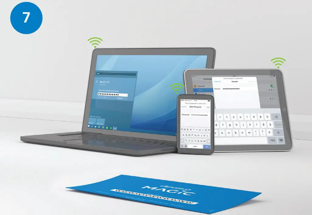 devolo Magic 1944580 WiFi Mini Addition Installation Guide - Set up the Wi-Fi connection on your smartphone