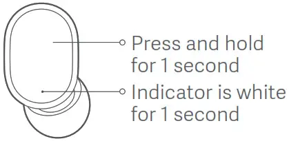 Mi True Wireless Earbuds Basic 2 - Turning On