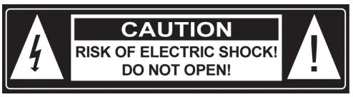 SYLVANIA SDVD1087 Portable Blu-ray Disc DVD Player User Manual - Caution Risk of Electric Shock icon