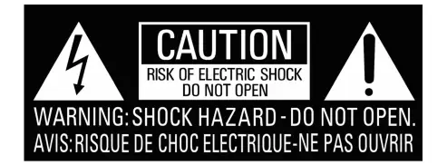 Caution Risk of Electric Shock