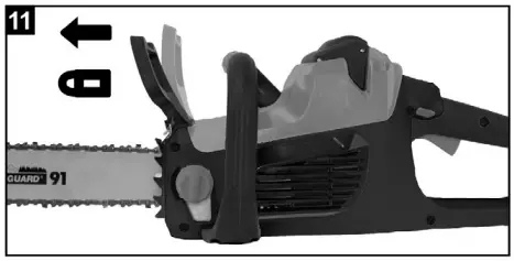 Manual application of chain brake