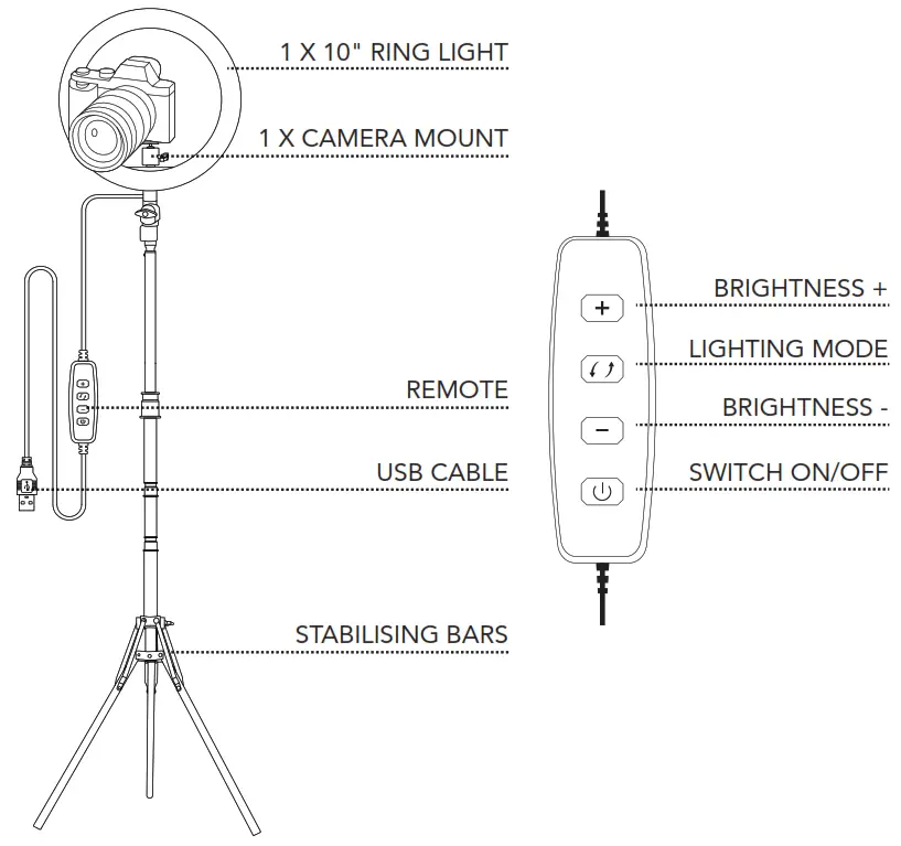 crest CVL10TK 10 Inch Ring Light Kit - Fifg