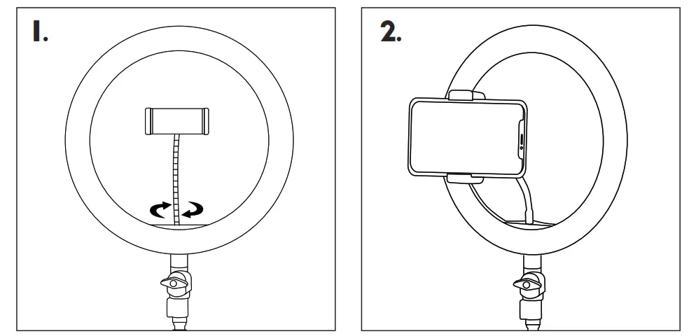 crest CVL10TK 10 Inch Ring Light Kit - PHONE MOUNT