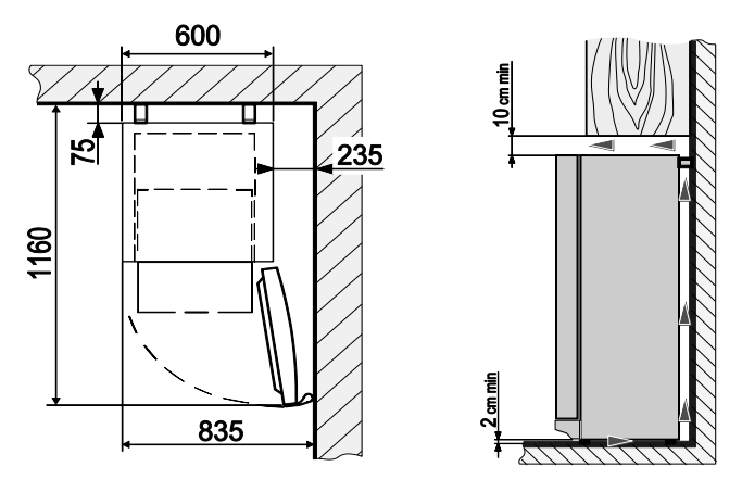 SNAIGE F 27FG Upright Freezer - Positioning