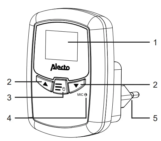 Alecto DBX-80 Baby Monitor with Range up to 3000 Meter - UNIT
