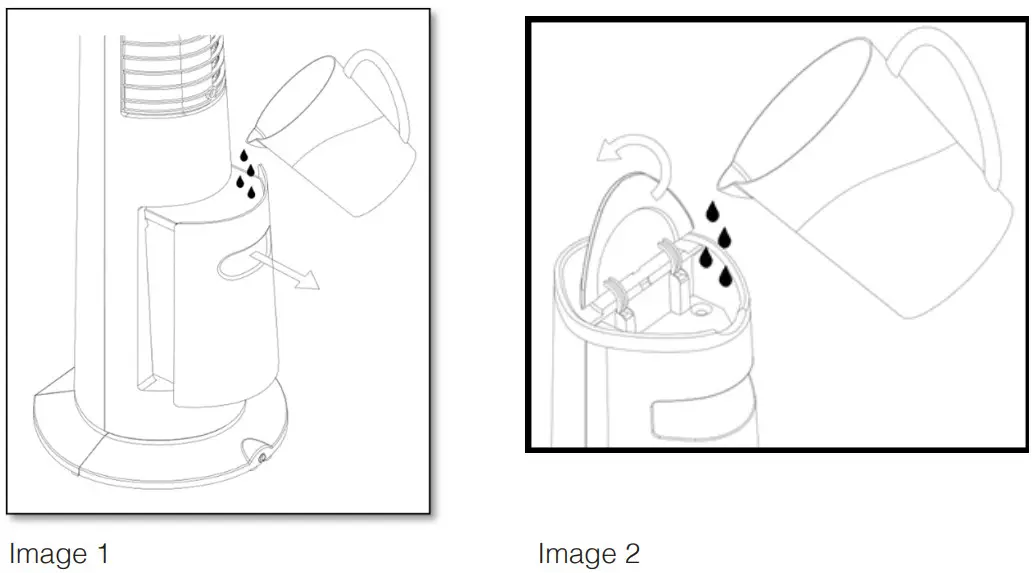 HELLER HTFE35WF 105cm Evaporative Tower Fan - Water Tank