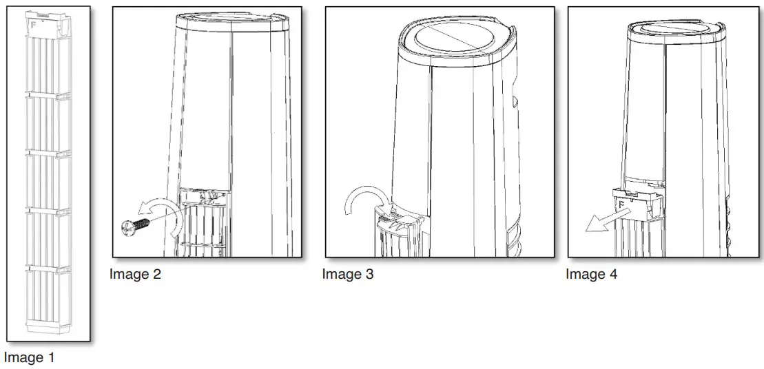 HELLER HTFE35WF 105cm Evaporative Tower Fan - grille