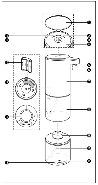 SILVERCREST -SSSES -1.5- B2 -Sensor-Foam- Soap- Dispenser- fig 1