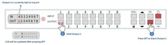 HALL TECHNOLOGIES HSM-88-4K 4K 8X8 HDMI Matrix Switcher-8