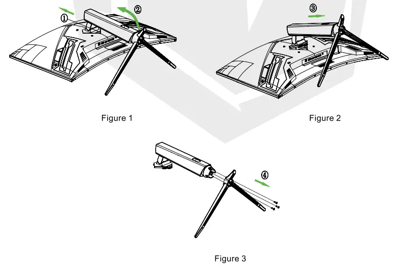 MONSTER Aryond A32 V1.2 32 Inch Curved Gaming Monitor - Instruction of Base Installation