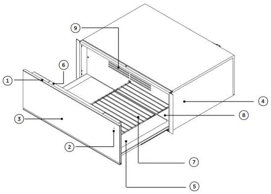 FISHER PAYKEL WB60SDEB2 600mm Minimal Style Warming Drawer -