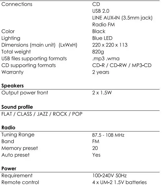 NOD Intro Portable FM-CD-USB-MP3 AUX Player with LCD Display 6