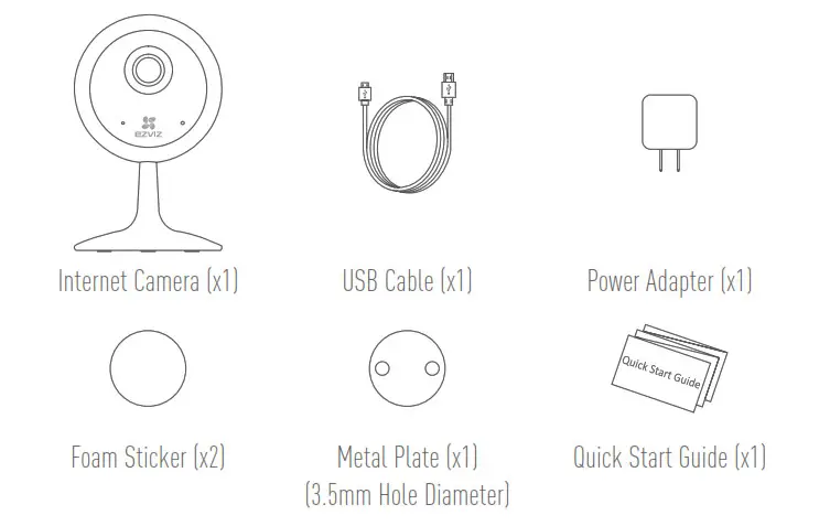 ezviz Security Camera Box Content