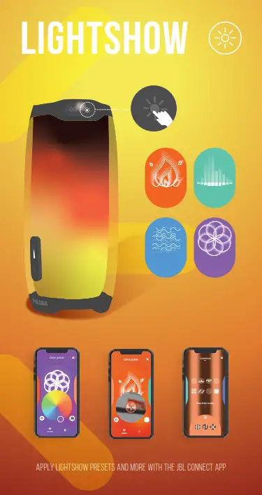 JBL PULSE 4 Wireless Bluetooth Speaker - light