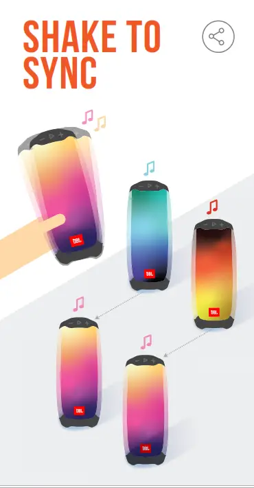 JBL PULSE 4 Wireless Bluetooth Speaker - shake