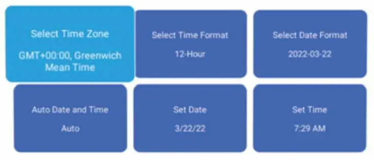 Shenzhen Hotack Technology D058 Portable Projector User Manual - Date and time Settings