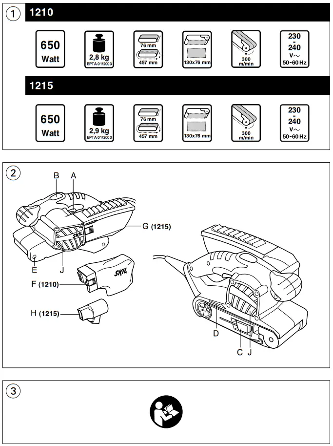 SKIL F0151210AA 1210 Belt Sander - 1