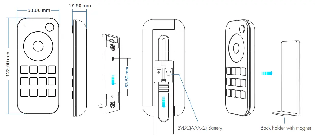 SKYDANCE RT1 Touch Wheel RF Remote Controller - fig