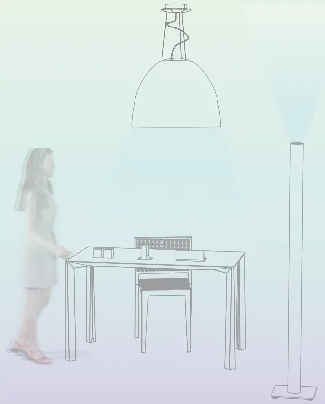 1835010IN0APP Mimesi White Integralis Sanitizing LED Floor Lamp - fig1