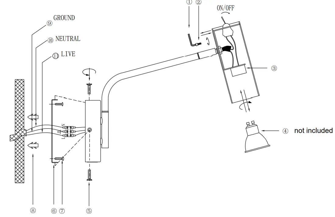 Lucci-decor-309110-Nevada-Swing-Arm-Wall-Light-FIG-2