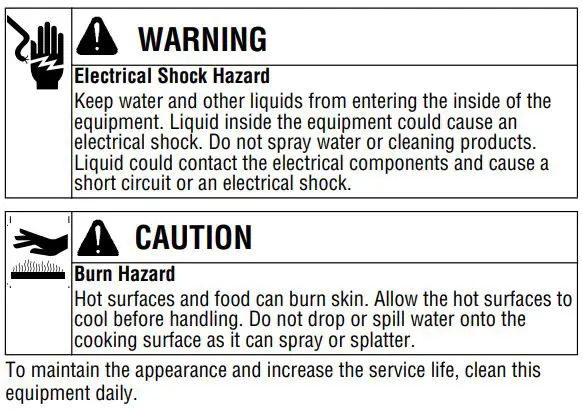 EMGA 74704DW Mirage Drop In Induction Warmers and Rethermalizers Owner's Manual - CLEANING