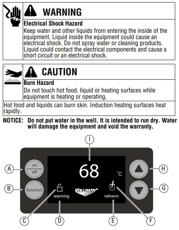 EMGA 74704DW Mirage Drop In Induction Warmers and Rethermalizers Owner's Manual - OPERATION