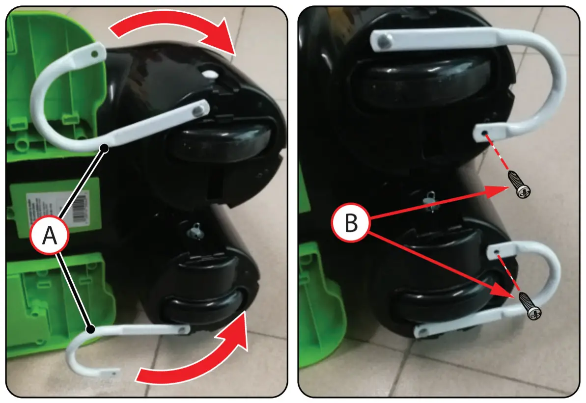 Huffy Plush Battery Ride - Attaching Tilt Guards