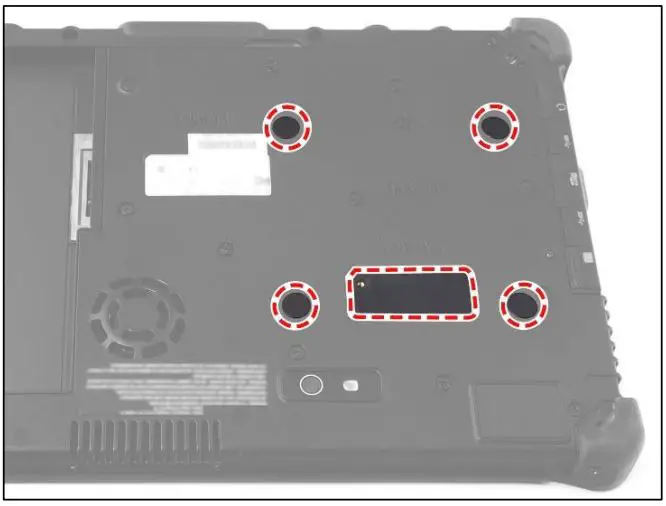 DURABOOK R11 Rugged Tablet Expansion Module LAN User Manual - Remove the mylars from the DDR door