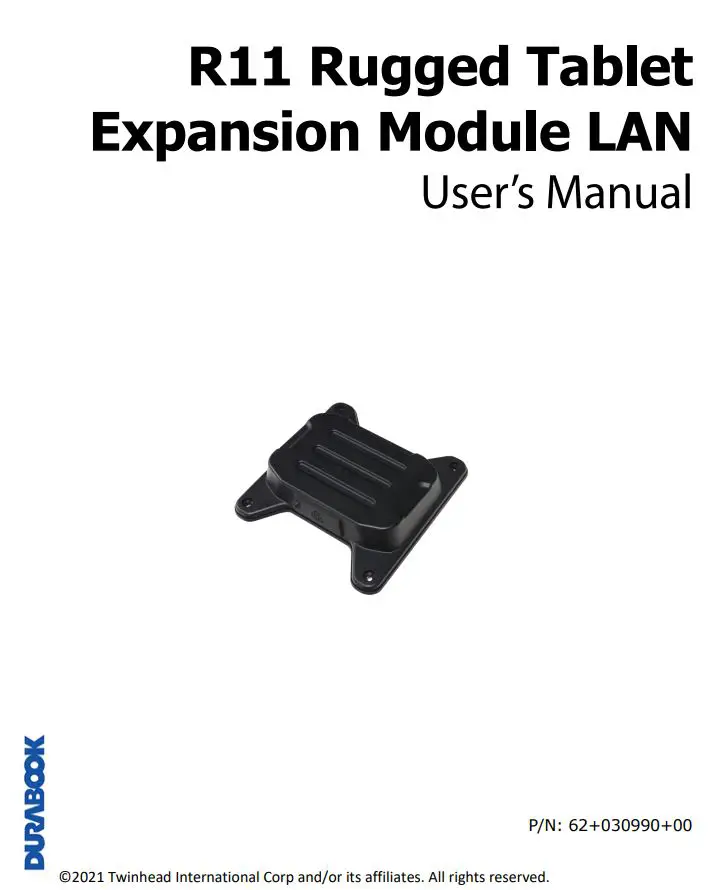 DURABOOK R11 Rugged Tablet Expansion Module LAN User Manual