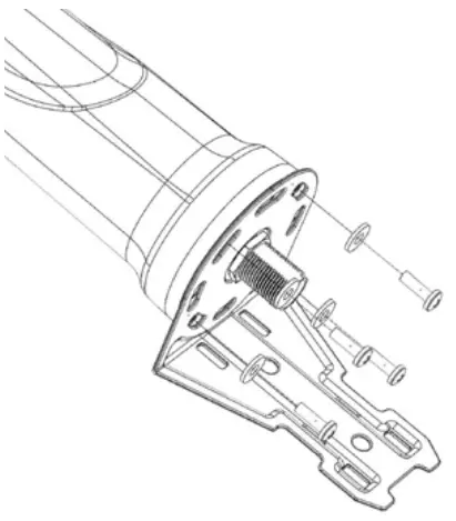 Poynting OMNI 702 Omnidirectional WiFi Antenna - M4 screws and Scraws