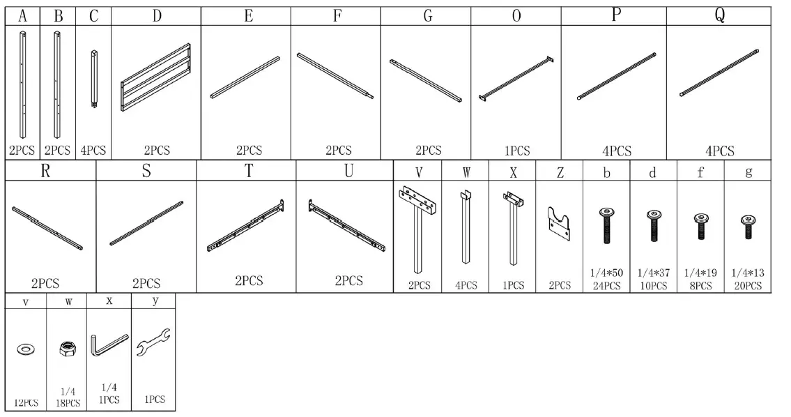 Westsky-746E-BK-39-68-in-Wide-Black-Frame-Metal-Twin-Size-Canopy-Bed-fig-1