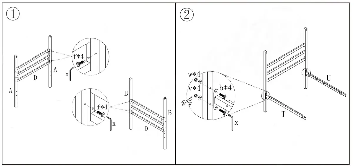 Westsky-746E-BK-39-68-in-Wide-Black-Frame-Metal-Twin-Size-Canopy-Bed-fig-2
