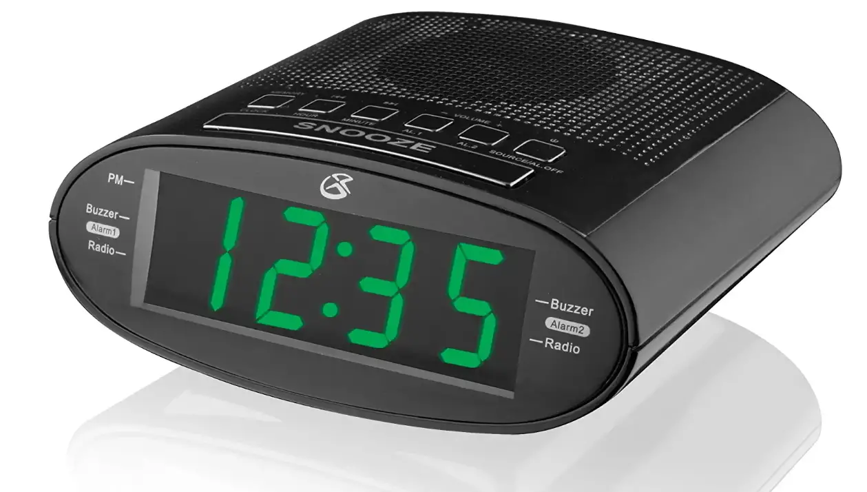 GPX C303B Dual Alarm Clock AM