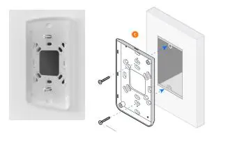 PRISM MI13 Wi-Fi 6 AX1800 Dual-Radio In-Wall AP - Secure the mounting bracket to the wall using 2 screws
