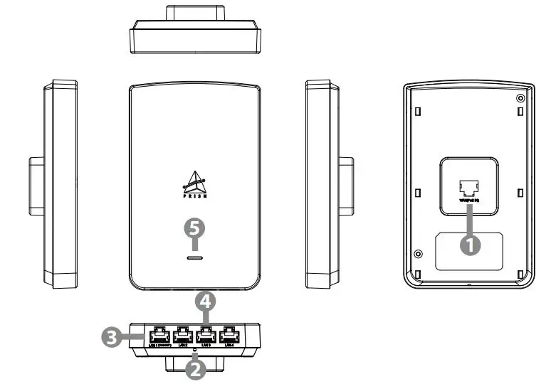 PRISM MI13 Wi-Fi 6 AX1800 Dual-Radio In-Wall AP - overview